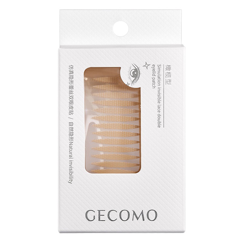 GECOMO encaje invisible pegatinas de doble párpado simulación natural sin costuras de larga duración formando burbujas de ojos hinchados para la belleza de los ojos