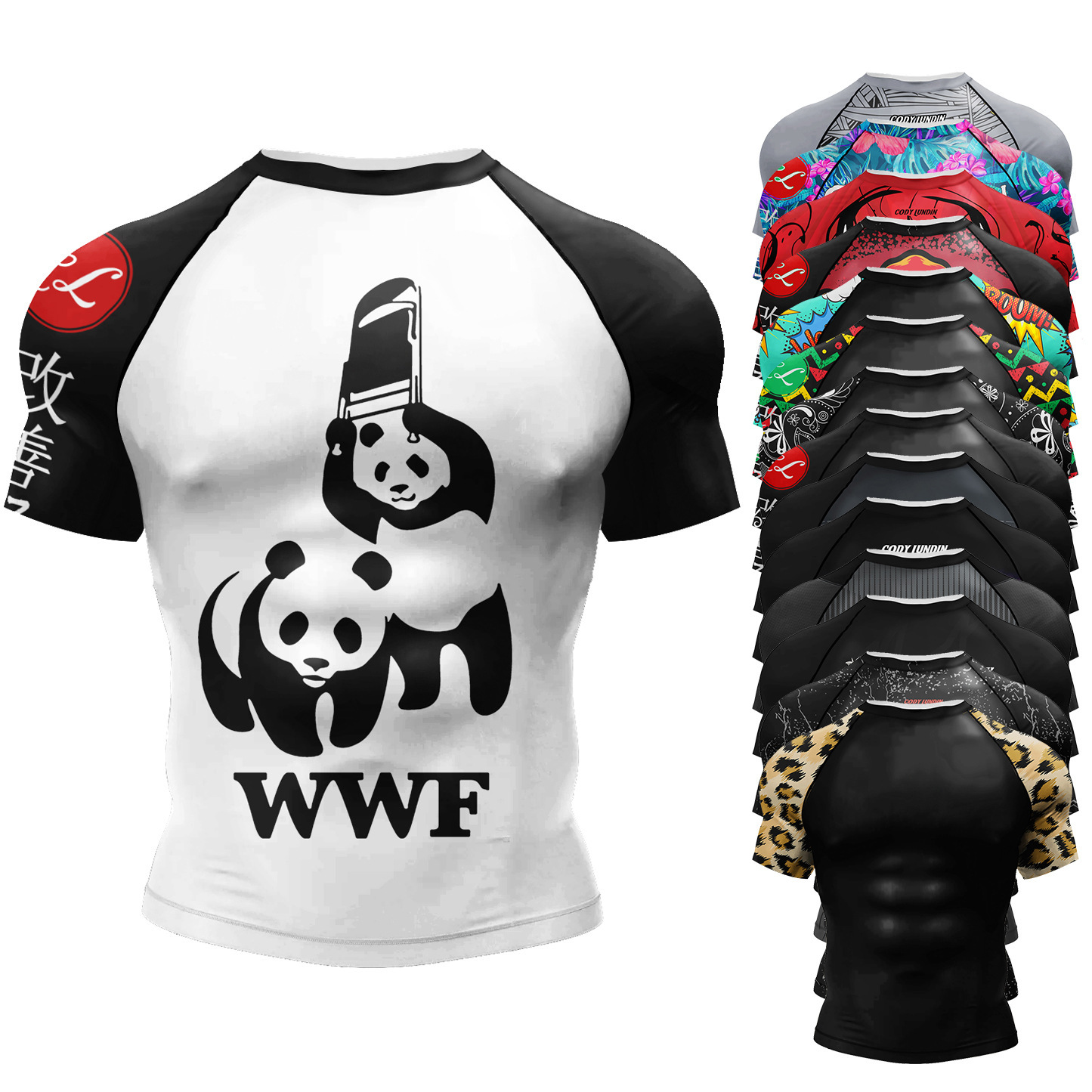 Cody Lundin Men's Mma Rashguard Brazilian Jiu-Jitsu Sports Sportswear High Elasticity 3D Printing