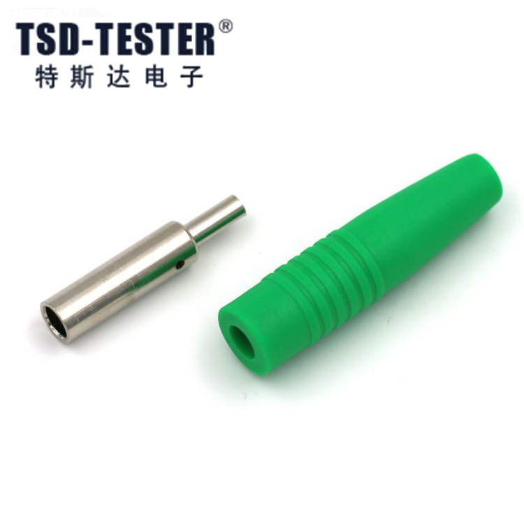 4mm Banana Plug Male Connector Socket Fully Copper Plated Nickel Welded Assembly Type 24A High Current A-1.304 Industrial Use