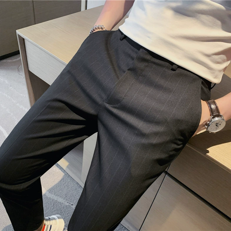 Тонкие модные комфортные брюки, slim fit, корейский стиль