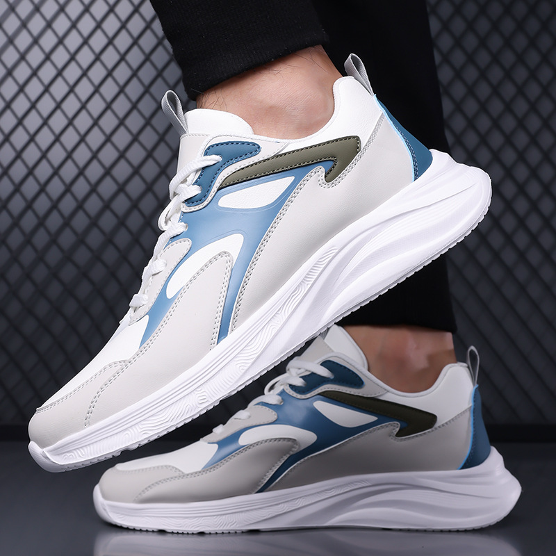 Stylische Herren Sneaker Mit Rutschfester Plateausohle_voghion.com