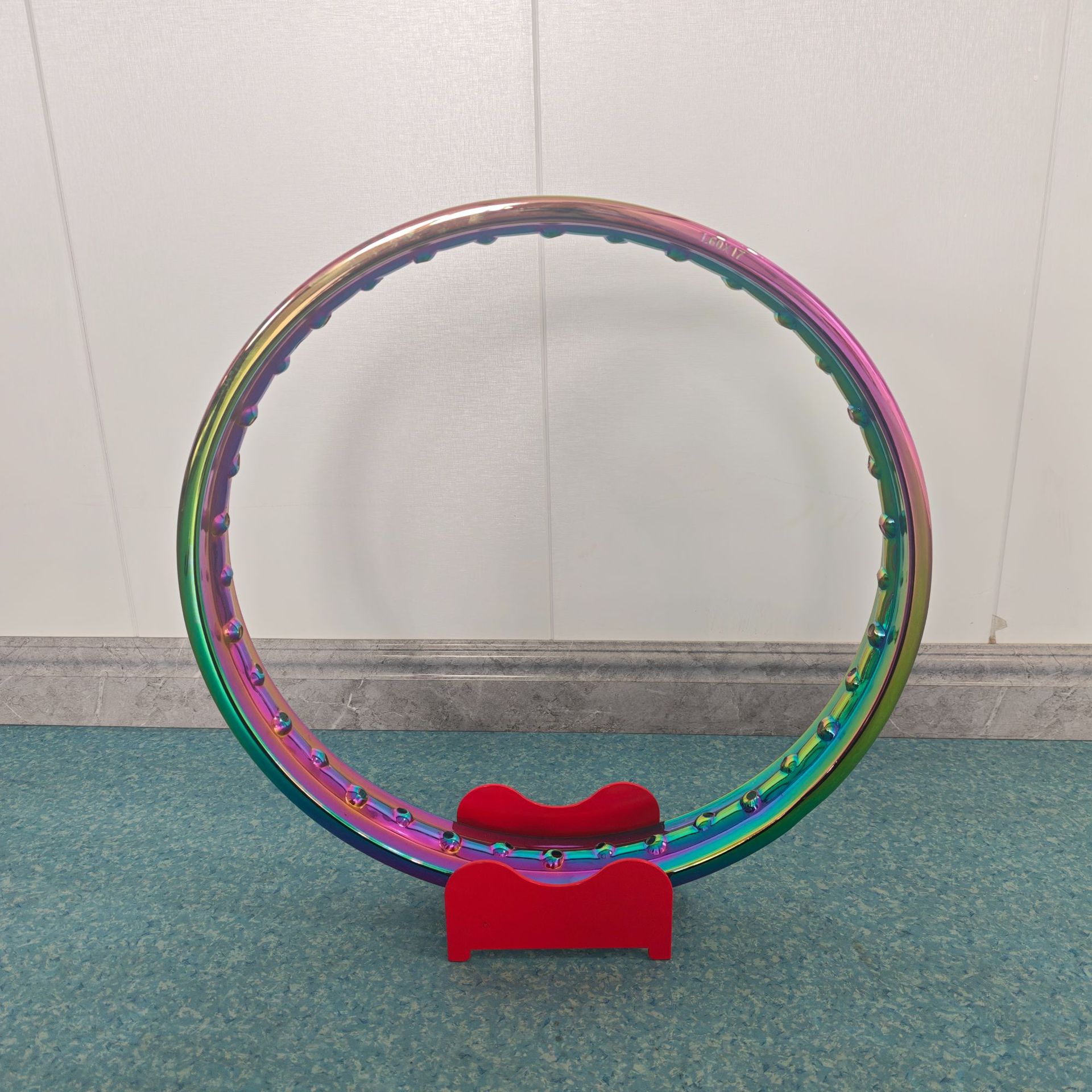 Motorcycle Colorful PVD Steel Rims, Iridescent Vacuum Coated Spoke Wheels, Customized Colorful Rims for Personalized Modification, Cross-Border