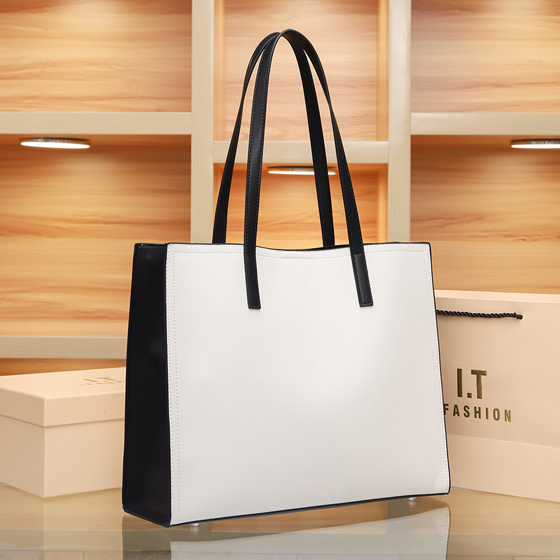 Niche Autumn/Winter Women's Large Capacity Tote Bag Genuine Leather Briefcase For Work Commute Laptop Shoulder Handbag - Thumbnail 6