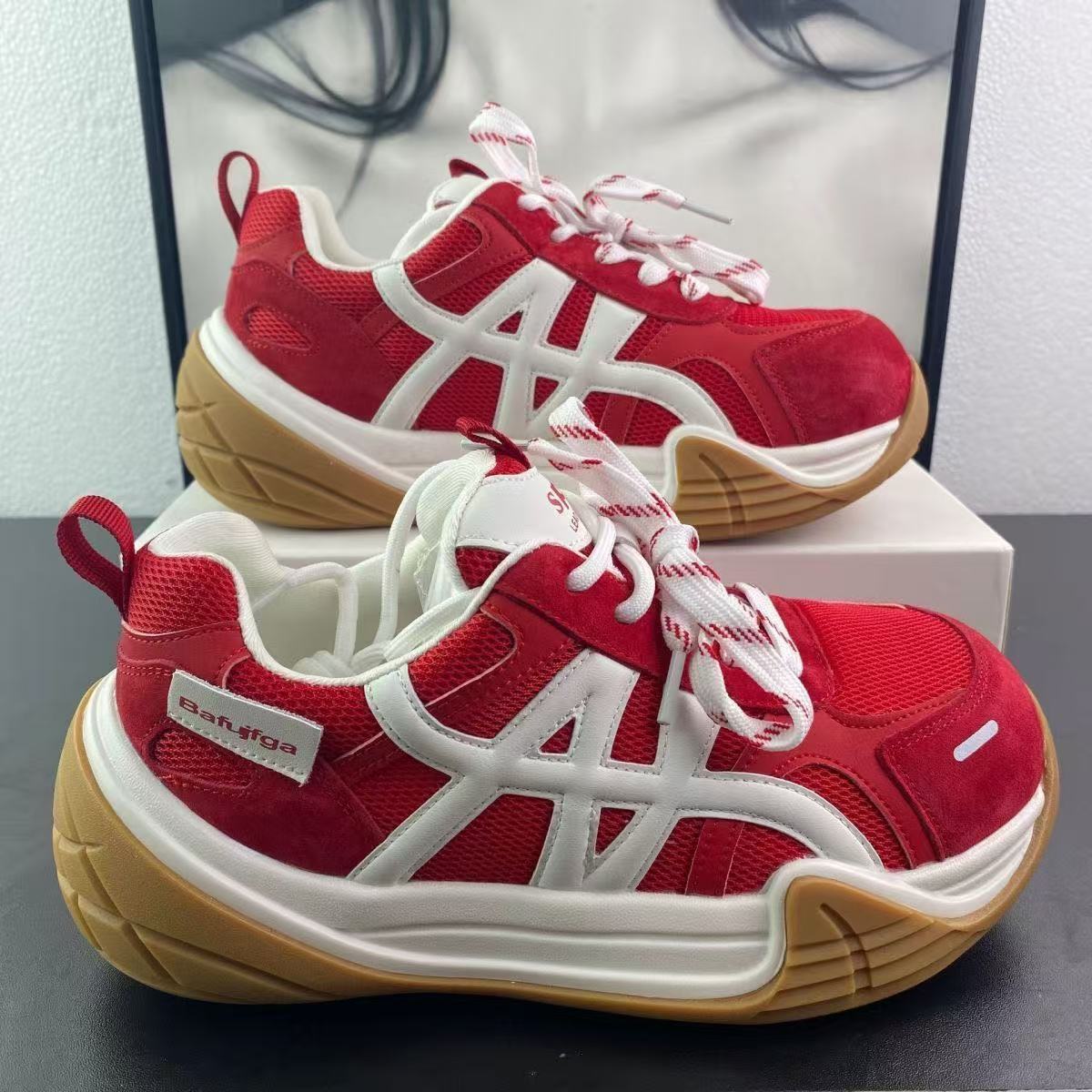 First-Layer Cowhide Thick-Soled Soft Leather Moral Training Shoes for Women 2025 Autum New Breathable Forrest Gump Shoes Casual Sports Shoes for Women