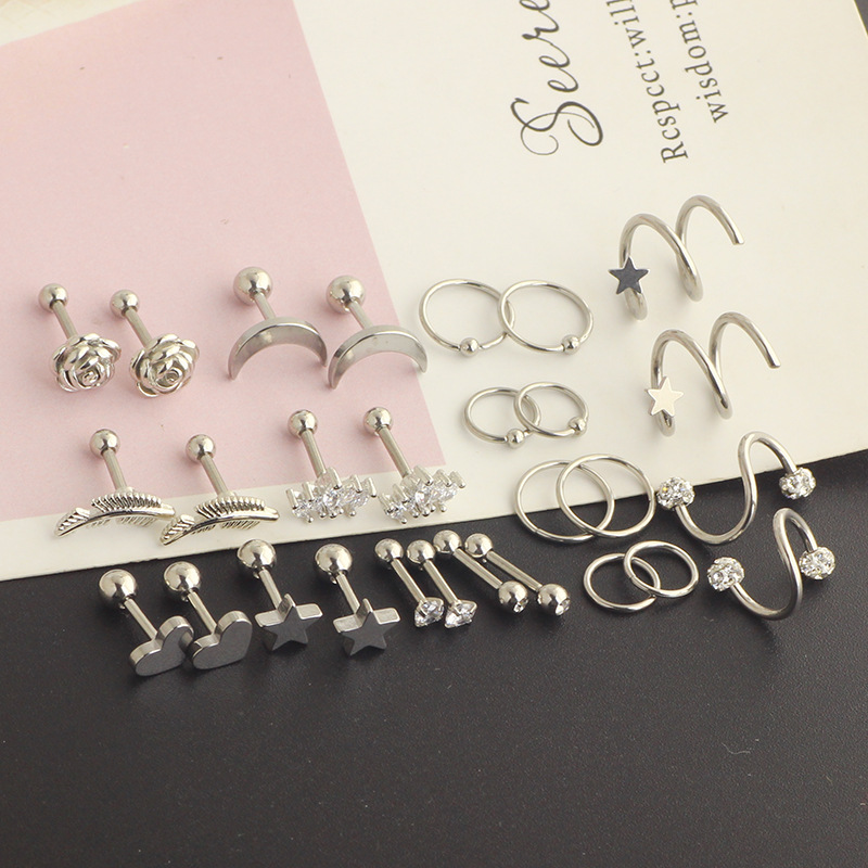 Labret piercing jewelry detail image