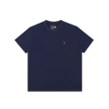 Cotton T-Shirt--Navy with Red Logo