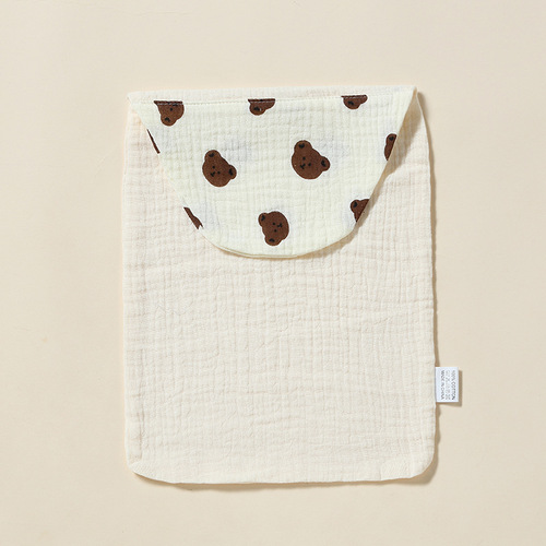 Children's pure cotton gauze sweat-absorbent towel summer kindergarten baby sports sweat-absorbent towel large baby sweat pad sling