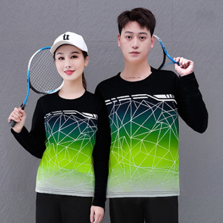 Couple Men and Women Same Style Mesh Quick-Drying Elastic Casual Sports T-Shirt 2025 Spring New Group Purchase Clothing Cross-Border