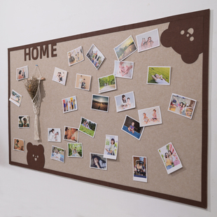 ♤ Removable Happy Bear Photo Wall Decoration Creative Background Board Wool Felt Wall Sticker Wall Decoration Family Photo
