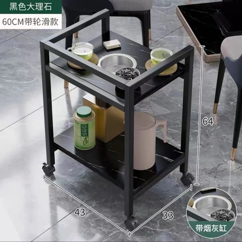 木制款麻将馆茶杯架客厅麻将桌可移动小茶几卧室落地正方形置物架|undefined