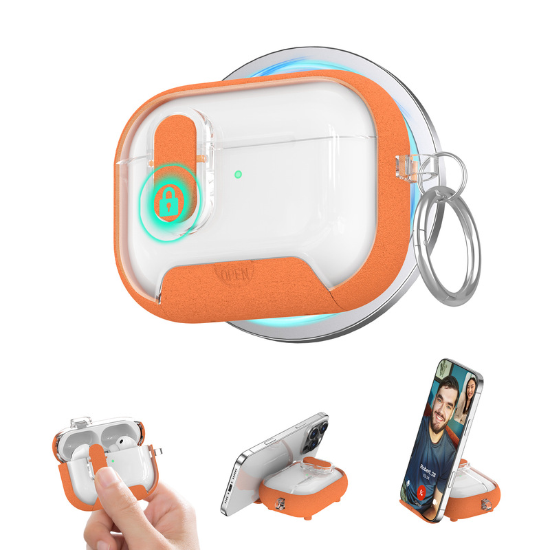 Airpodspro3 Protective Case Is Suitable for Apple Bluetooth Earphone Cases with Pop-Up Cover and Stand, 4Th Generation Pro2 Generation Apple Protective Case Airpodspro3 Protective Case Is Suitable for Apple Bluetooth Earphone Cases with Pop-Up Cover and Stand, 4Th Generation Pro2 Generation Apple Protective Case