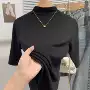 半高领螺纹春夏修身中袖