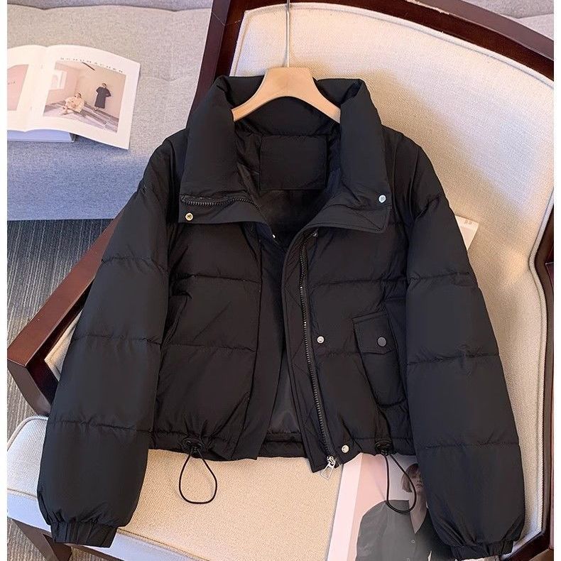 短款棉服女2025年冬季新款时尚洋气小个子加厚立领面包服外套|undefined