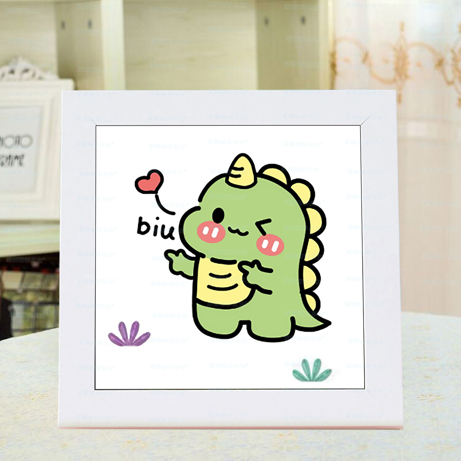 【Colección con marco】Auténtico punto de cruz de la Mona Lisa, punto de cruz infantil con dibujos animados. image 19