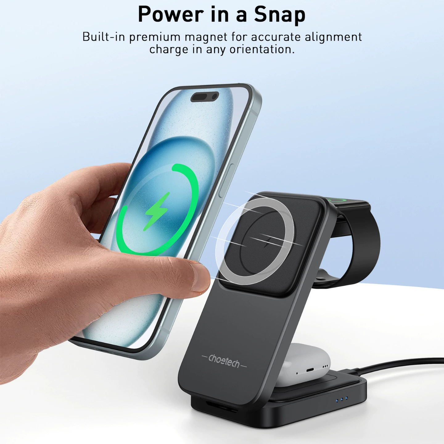 Apple, совместимый мобильный телефон, три в одном, быстрая зарядка 15W