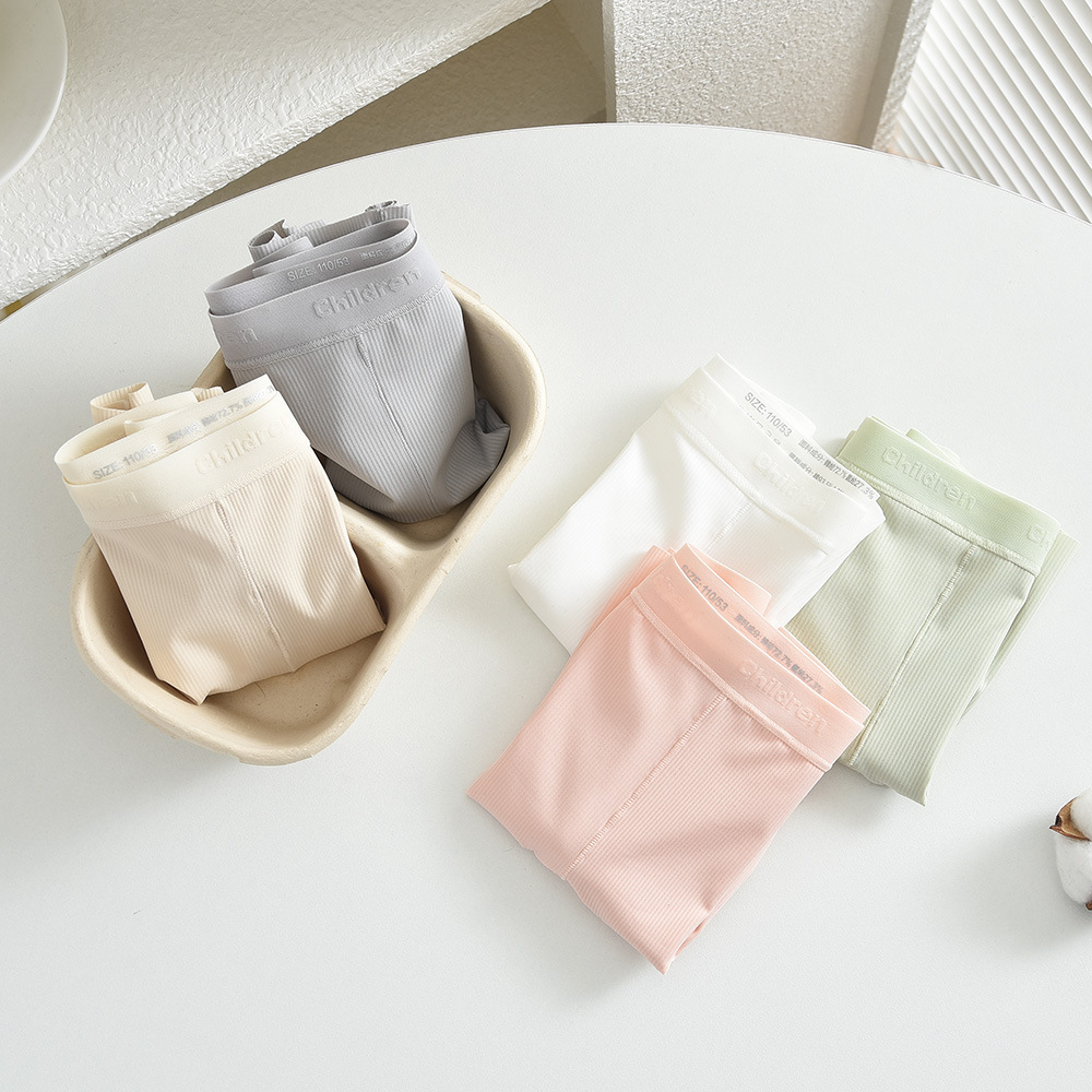 Small Fresh Ice Silk Girls' Safety Pants Double-Layer Crotch Female Student Girls' Comfortable Breathable Anti-Light Boxer Panties