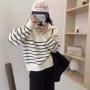 条纹套头宽松新款毛衣