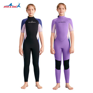 Cross-border New Children's One-piece Diving Suit 2.5mm Cold-proof Diving Suit Girls' Teenager Snorkeling Surfing Suit