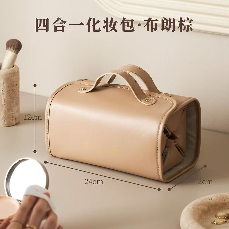 折りたたみ化粧品バッグ、大容量、ハイエンドのポータブルハンドバッグ、旅行用化粧品バッグ、収納バッグ、防水トイレタリーバッグ|undefined