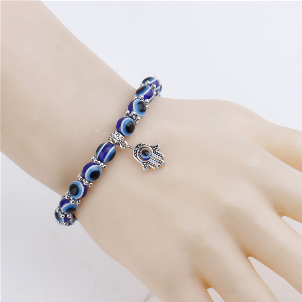 Fashion Devil's Eye Synthetic Resin Beaded Unisex Bracelets display picture 4
