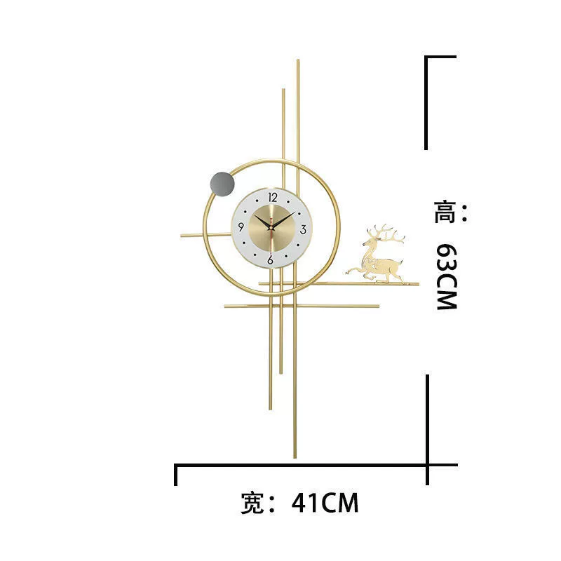 Creative fashionable wall quartz watch, light luxury style, simple and elegant design