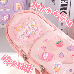 High-quality appearance creative girl backpack pencil case cute primary school student multi-functional pencil box new large capacity stationery bag