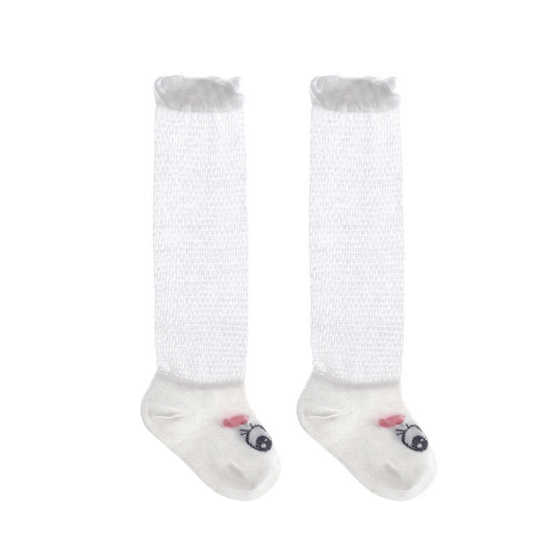 21 nuevos calcetines de bebé de verano algodón peinado sin hueso bebé anti-mosquito medias 0-1 años de edad los niños sobre los calcetines de la rodilla