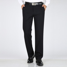 专柜休闲裤春秋冬宽松直筒商务西裤男裤免烫长裤中年爸爸裤子批发