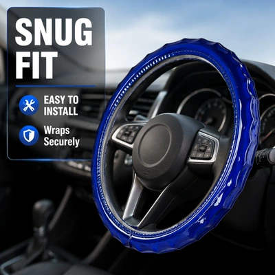 Steering wheel cover Dropshipping Car Steering Wheel Cover - blue-38cm