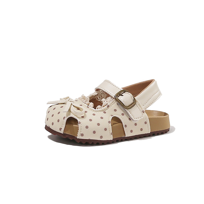 Mädchen-Sandalen mit Spitzenbesatz, geschlossener Zehenpartie und hohler Sohle, neuer Sommerstil, Mori Girl Prinzessinnenschuhe für Kleinkinder_voghion.com