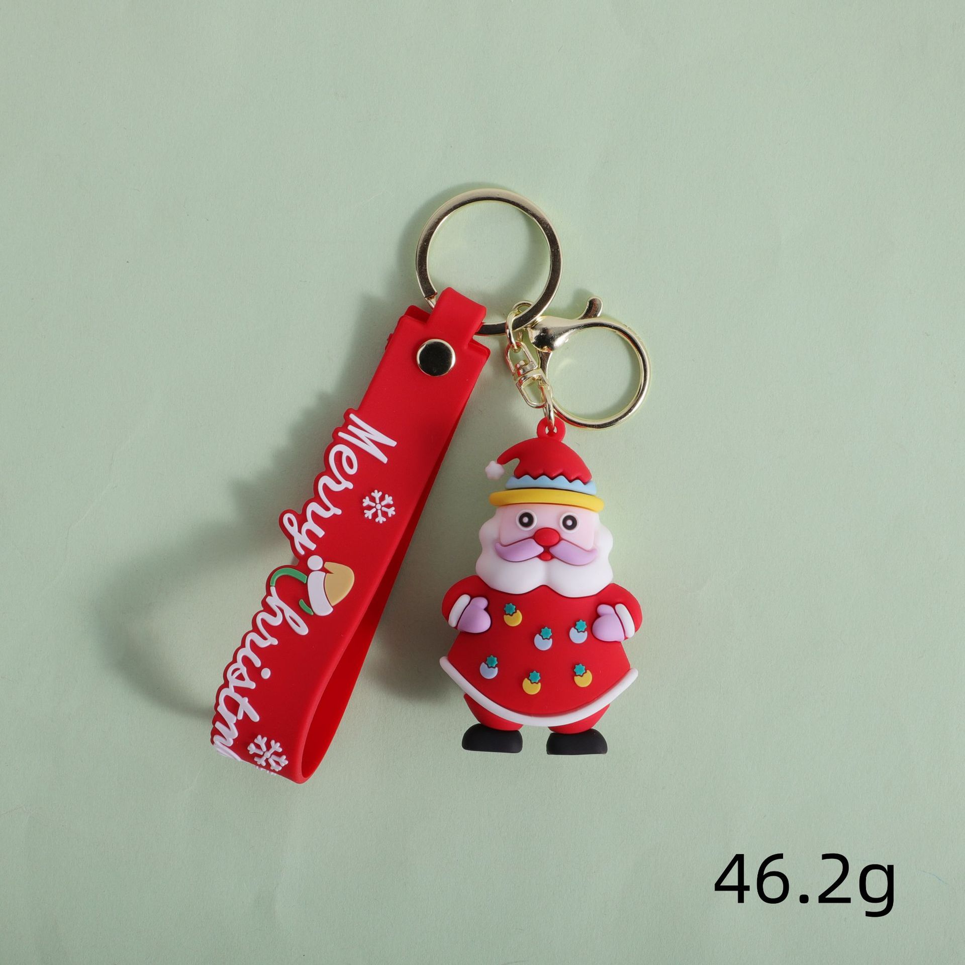 Nuevos productos transfronterizos Santa Claus llavero dibujos animados estilo lindo muñeco de nieve mochila alce colgante coche