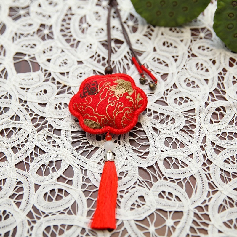 Bordado DIY artesanal creativo bolsas de jazmín colgante bolsas de estilo antiguo bordado Lu para regalo de novia bolsas de mariposa