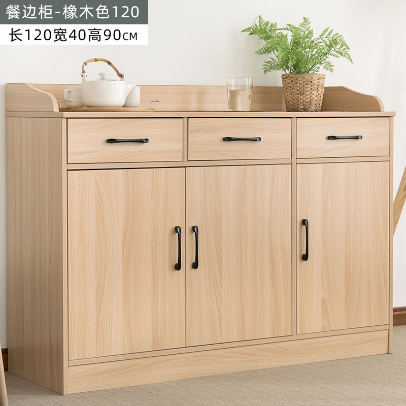 Moderno simple armario de comedor casero de almacenamiento de cocina armario de té de madera clara con cajón fábrica al por mayor