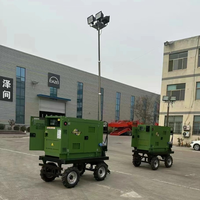 源头厂家 移动照明车防汛应急照明灯塔小型15千瓦柴油发电机