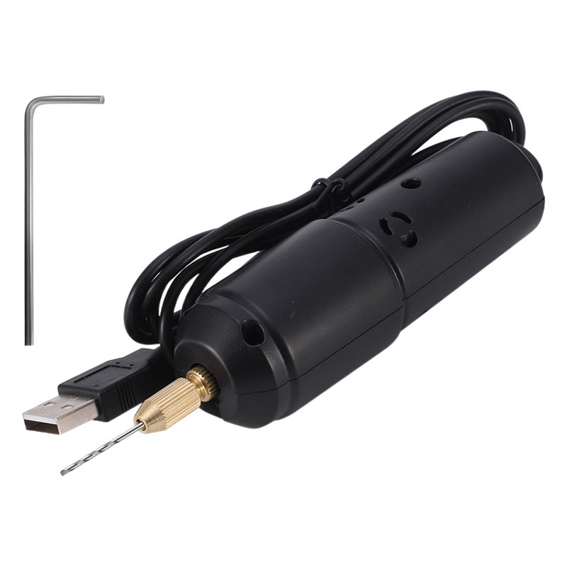 Cross-border de tipo 360 usb negro mini taladro eléctrico de epoxy joyería de cristal perla crack-free caja ciega puncher