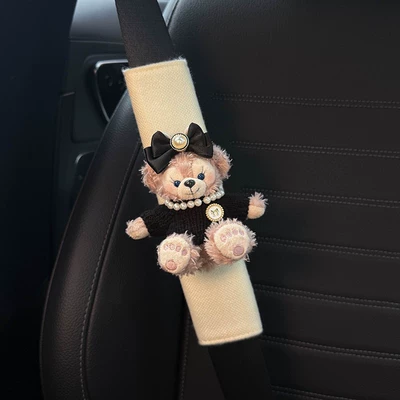 Pair of Women, Seat belt shoulder pad - hepburn-rose-white-shoulder-pads