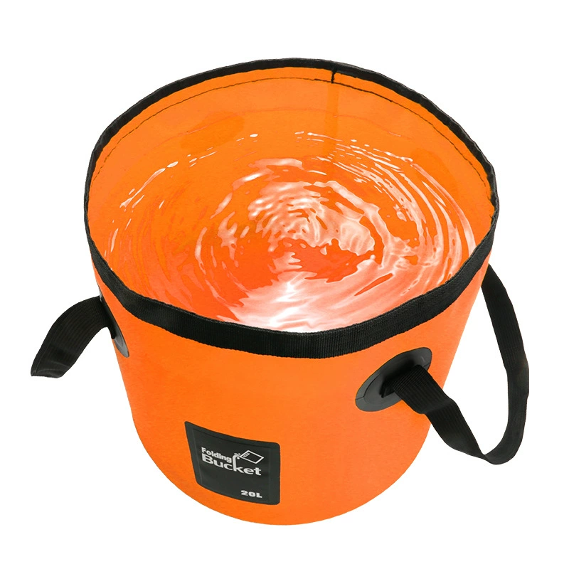 Foldable bucket, universal handheld capacious storage system for traveling, wholesale