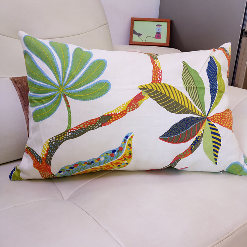 Sofá almohada cubierta rectangular sin núcleo almohada almohada almohada de algodón espalda vieja tela gruesa almohada de cintura larga sala de estar al por mayor