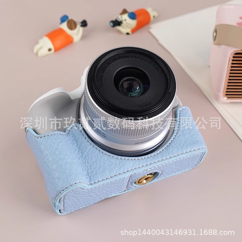 (2개) 캐논 마이크로 단일 카메라 R50 R10 R100 카메라 보호 케이스 기본 R100 LITCHI 패턴 카메라 백에 적합