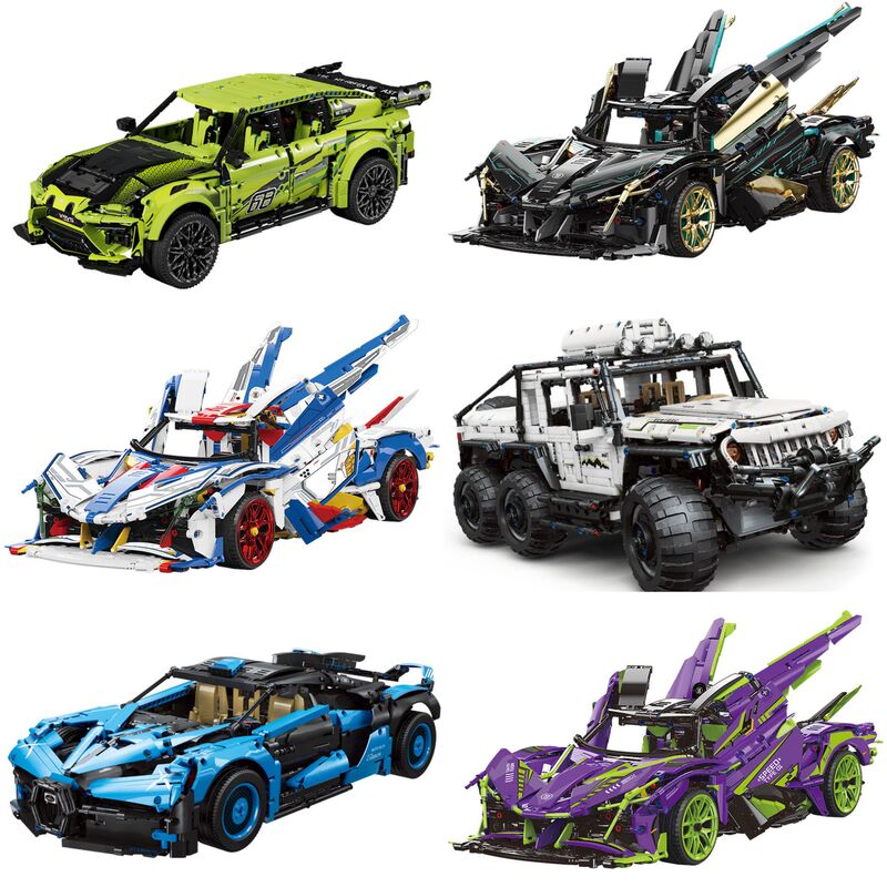 Magic Building Blocks MY88001-88023 Lamborghini 1:8 Sports Car Children's Small Particle Building Blocks Toy