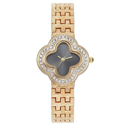 Foreign trade cross-border hot sale fashion four-leaf clover diamond ladies watch women's watch mother-of-pearl dial quartz watch wholesale