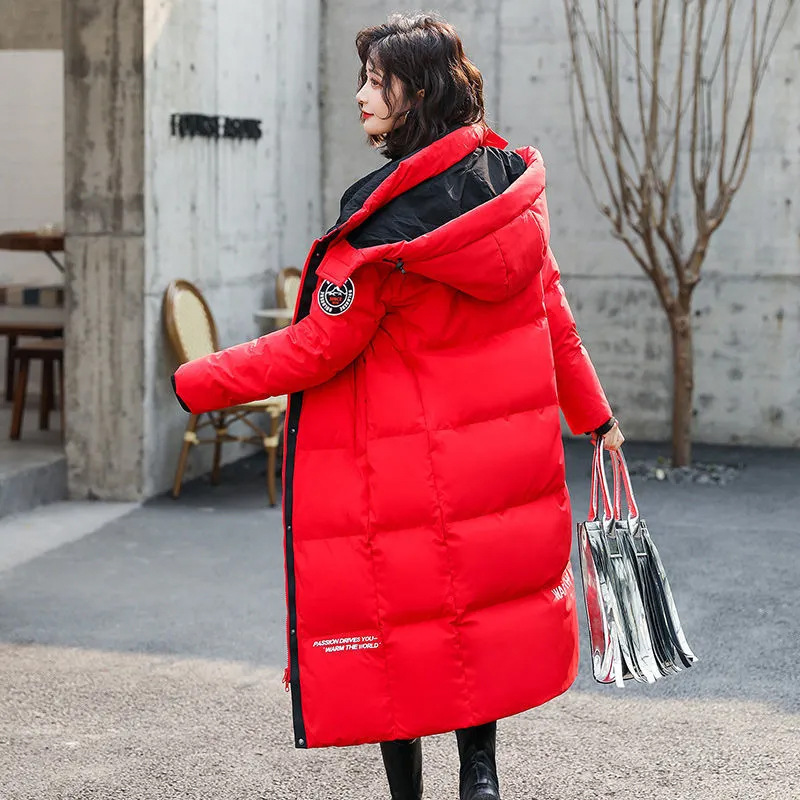 Women's Clothing Off season clearance winter brand Warm jacket jacket women's high end Korean style casual thick cold proof fashionable knee length coat_voghion.com