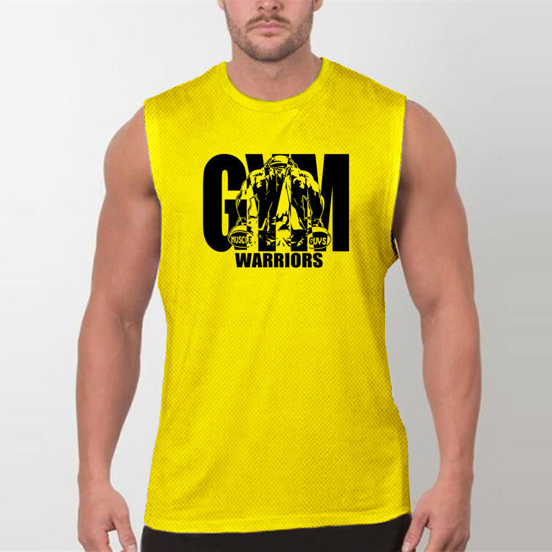 New Sports Vest Men's Loose plus size American Casual Basketball Suit Training Running Steel Fitness Sleeveless T-shirt
