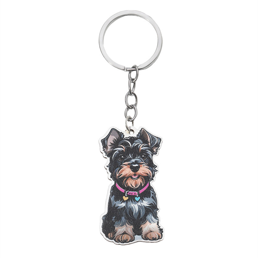 9g Weight Keychain Classification Daily Occasion Wood Material Dog Pattern Unisex Gender Cute Style Cute Dog Wood Unisex Keychain 7