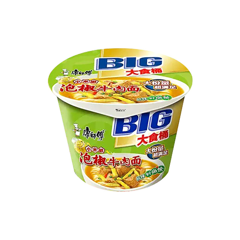 康師傅ミニ桶小カップ麺、泡椒牛肉麺、きのこ煮込み鶏麺、即席麺、夜食、オフィス用インスタント麺|undefined