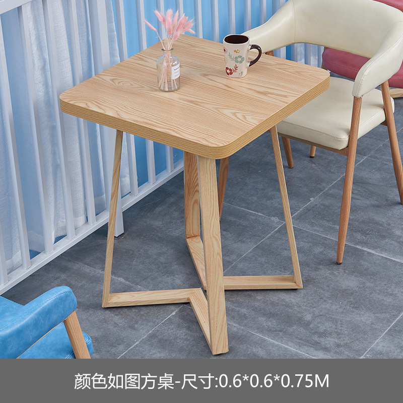 無垢材レストランテーブル商業引き出しスナックラーメンレストランカフェミルクティーショップ小さなラウンド正方形テーブル|undefined