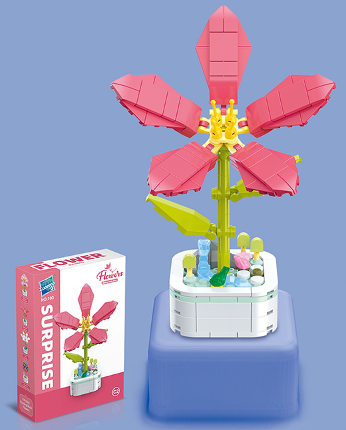 Diamante caballo bloques de construcción flor suculenta olla creativa ramo decoración compatible con Lego niños pequeñas partículas ensambladas juguetes al por mayor