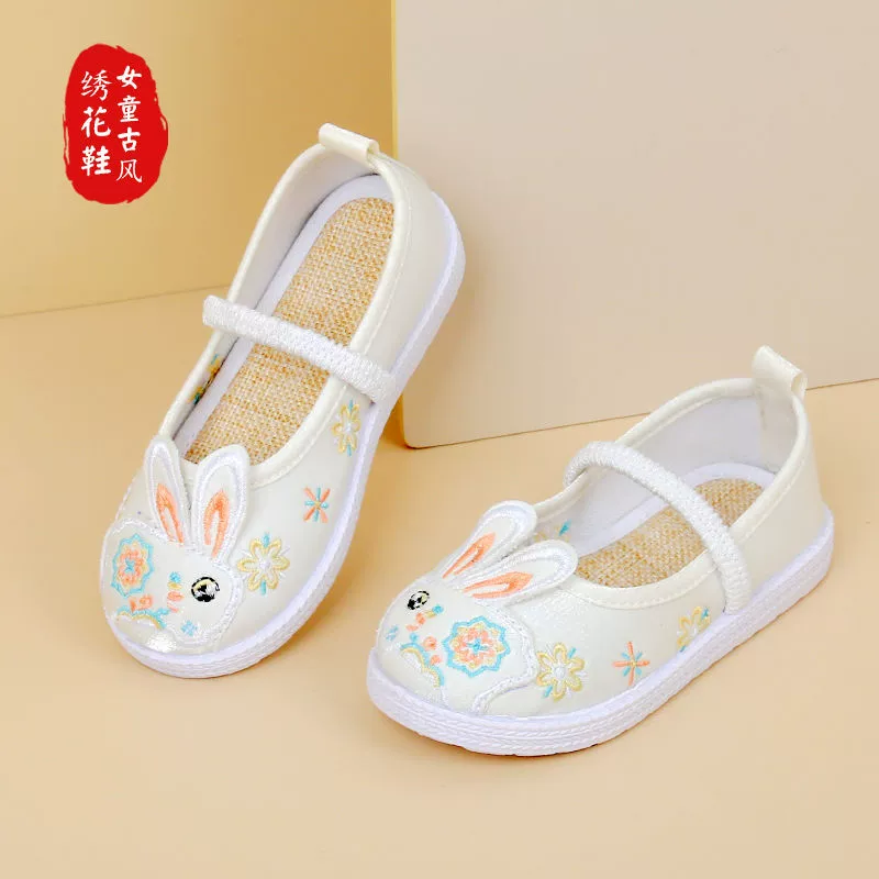 Детские туфли из ткани для девочек вышитые туфли старый пекинский китайский стиль туфли для детей ручной работы с вышивкой Hanfu туфли для танга