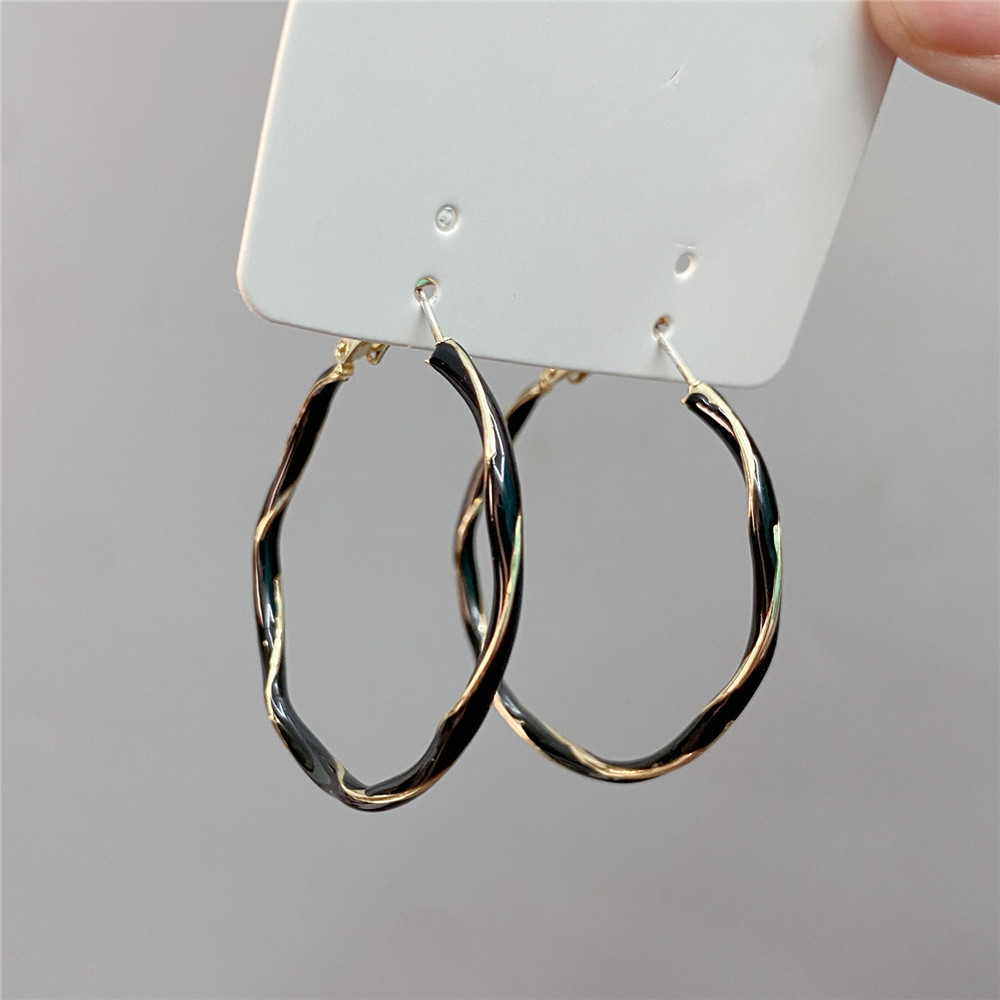 Fashion simple drip oil ear jewelry new alloy earrings womenpicture1