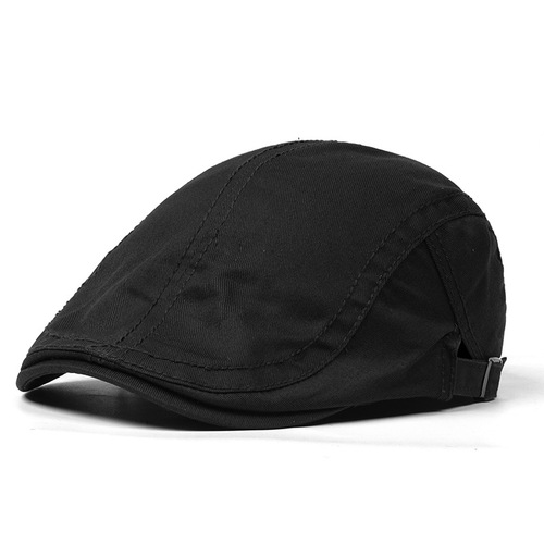 English-style pure cotton beret hat retro men solid color duckbill forward hat Korean version women painter hat autumn and winter wholesale